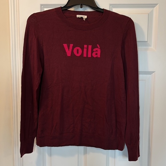 Court & Rowe Burgundy Crew Neck Voila Sweater Size Medium - Picture 2 of 7